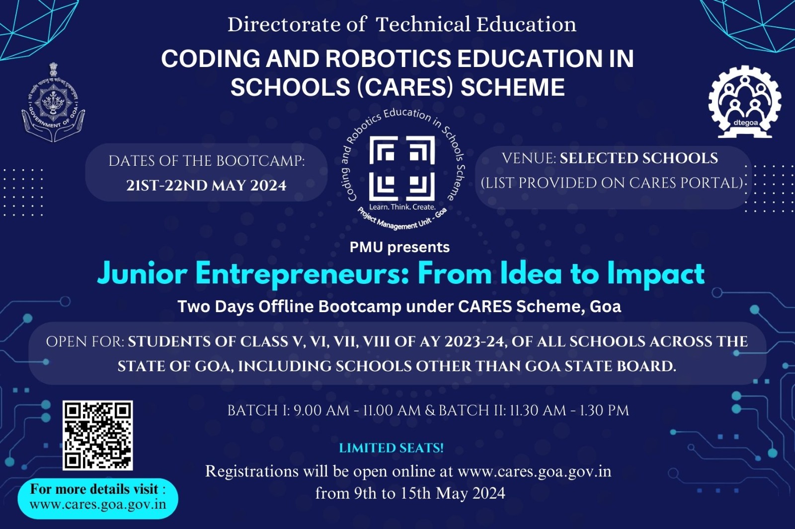‘Junior Entrepreneurs: From Idea to Impact’ Bootcamp – CARES